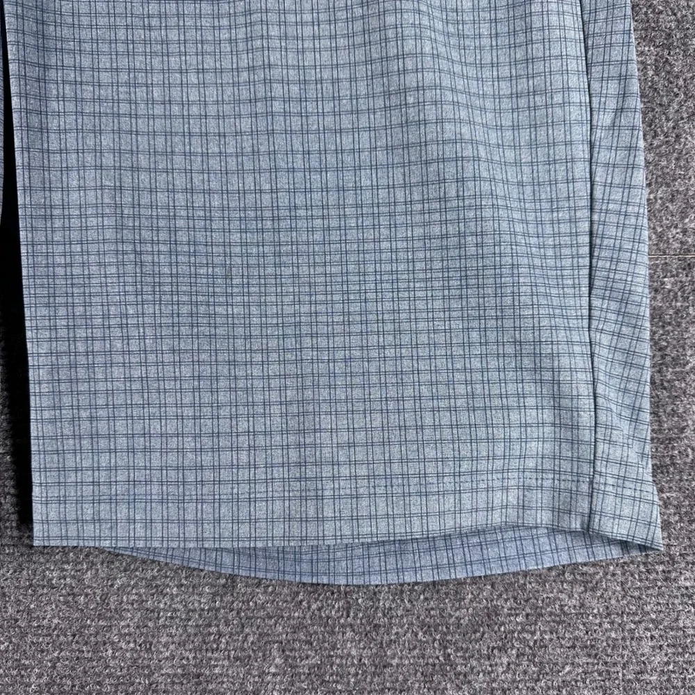 Adidas Shorts Mens 38 Blue Grey Grid Pattern Golf Performance‎ GU5103
